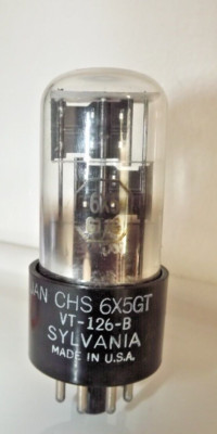 BRIMAR JAN CHS 6X5GT   VT-126-B SYLVANIA MADE IN USA  TUBE