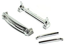 4pc BTO NEW HO Slot Car 1957 CHEVY BelAir Chrome Front Rear BUMPERS  SIDE PIPES