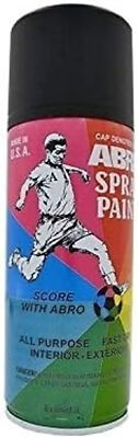 Abro Spray Paints For Multipurpose Use 8oz - Flat Black - Made In USA