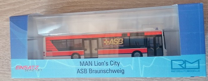 Rietze 72745 - 1/87 MAN Lion's City ASB Braunschweig - New