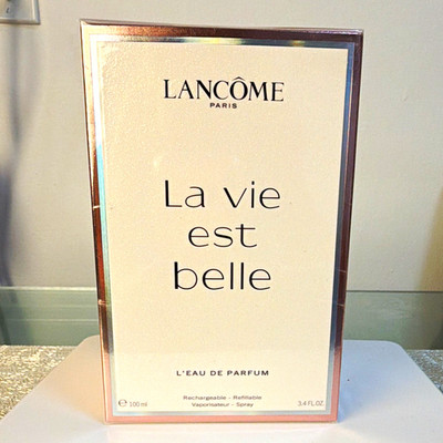 Lancôme La vie est belle Eau de Parfum Spray 3.4 fl oz Refillable Original New.