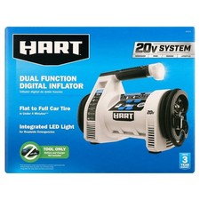 Hart HPIF50 20V Cordless Dual Function Digital Inflator, Portable Tire Pump 🆕