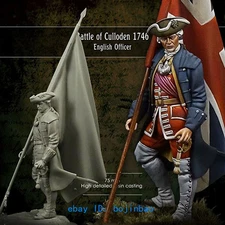 Unpainted Model Kits 1/24 Scale 75mm Battle Of Culloden English Officer Resin GK
