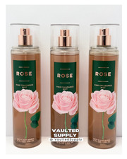 Bath  Body Works Rose Fine Fragrance Mist 3 Pack 8 oz Floral Valentine Gift