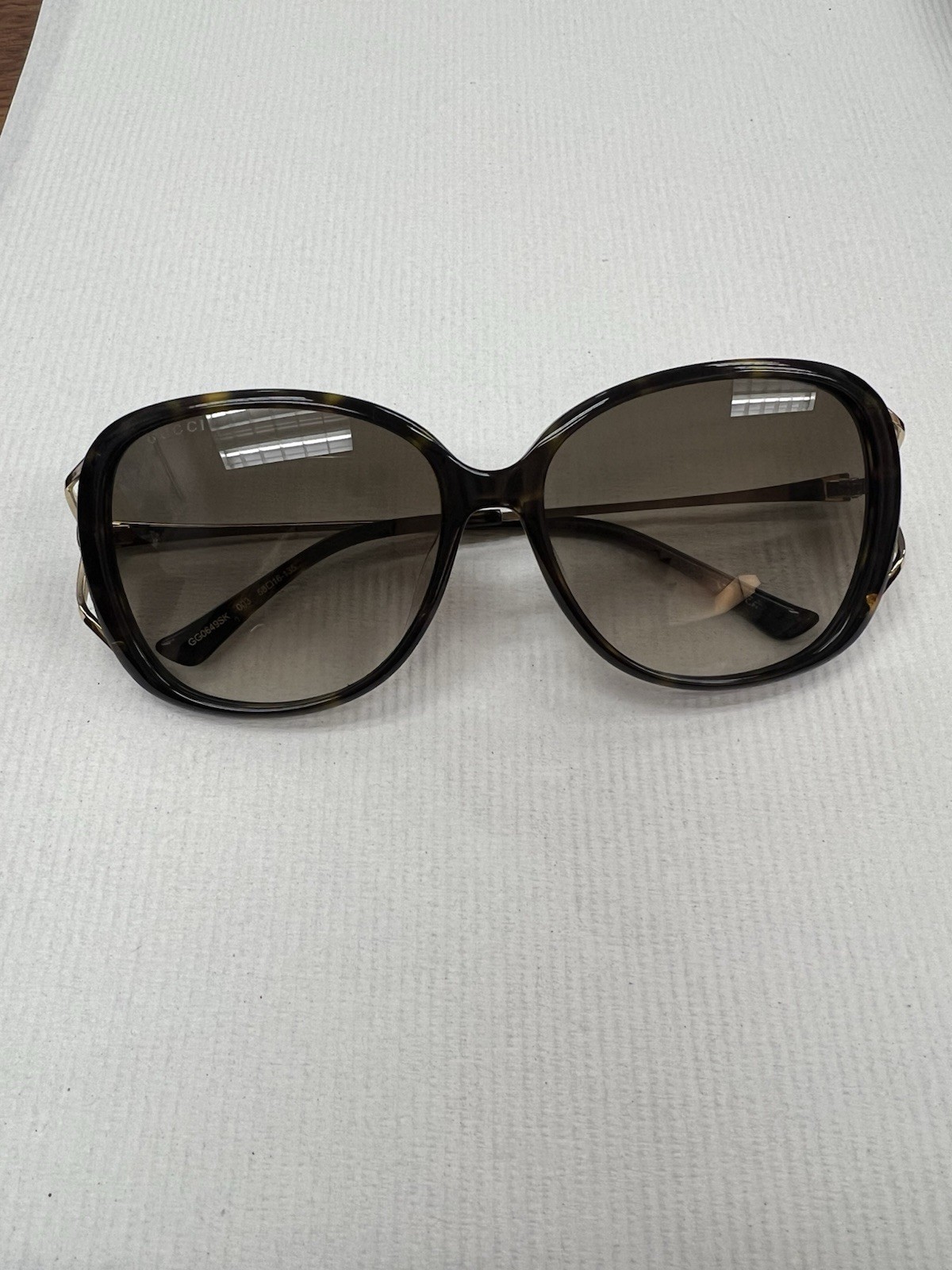 Gucci GG60649SK Havana/Gold Tortoise Shell Brown Gradient Women's Sunglasses