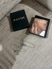 14K White Gold (silver) Plated Matching Heart Charms  Bracelet Set Best Friends