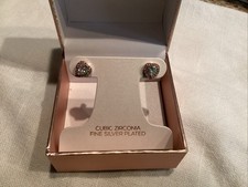 Cubic Zirconia Heart Shaped Stud Earrings