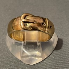 9ct Buckle Ring Sheffield 1996 Size W Hallmarked