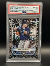 2024 Bowman Sterling Silver Refractor /100 Curtis Mead #BSR-11 Rookie RC PSA 9