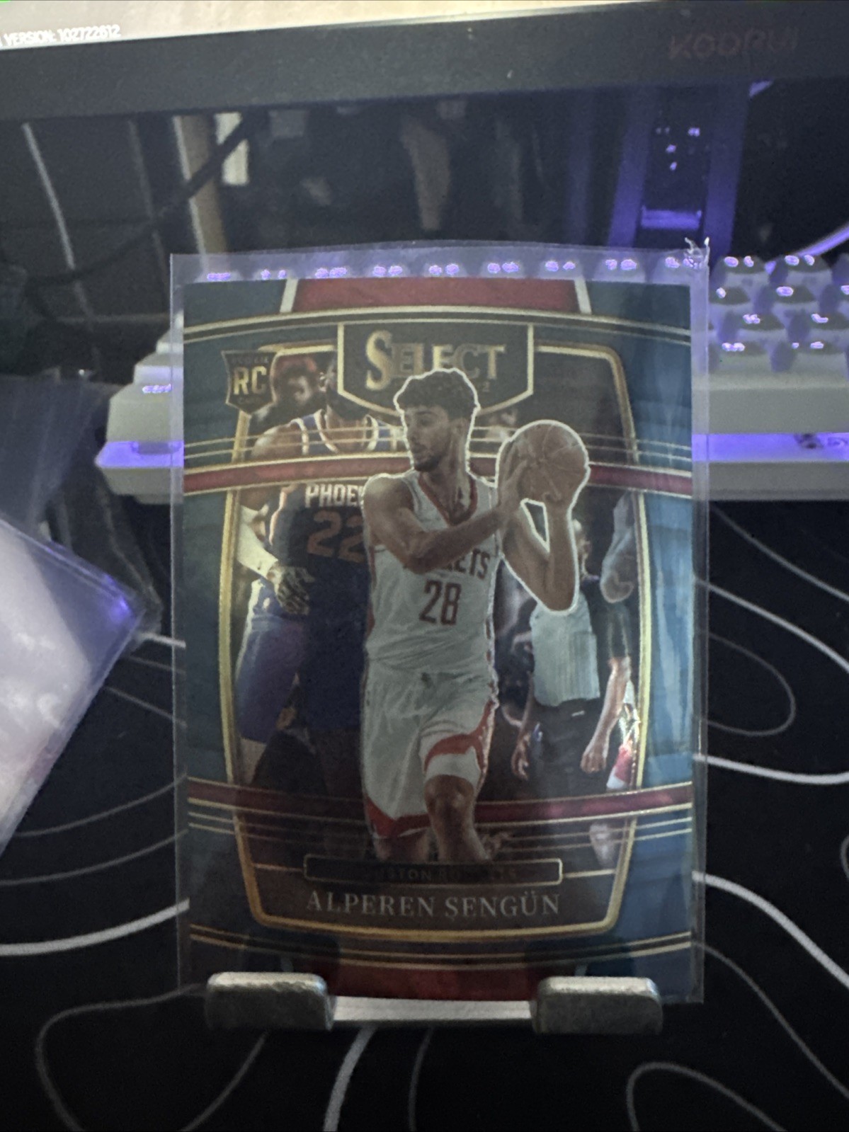 Alperen Sengun 2021-22 Panini Select Blue Shimmer Prizms #19 RC Houston Rockets