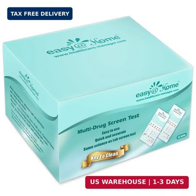 Easy@Home Multi-Drug Screen Test: 15 Pack Urine Drug Tests Kit, Testing BZO/COC/