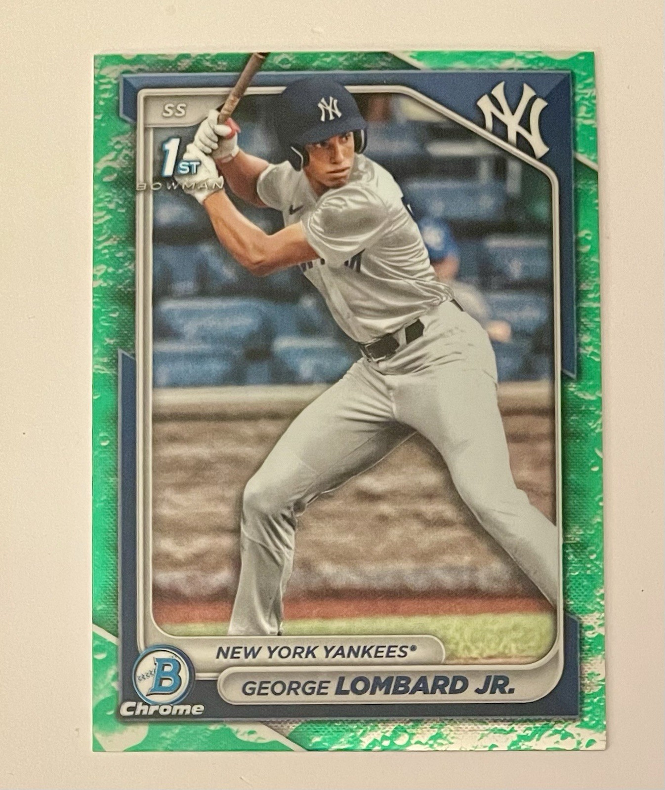 George Lombard Jr. 2024 1st Bowman Chrome Lunar Glow Refractor #BCP-79 Yankees