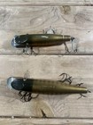Vintage Creek Chub Pikie Fishing Lures Lot 2300 Perch & Orange Wood Crankbait — photo 3