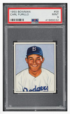 1950 Bowman Carl Furillo #58 PSA 9 MINT