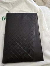 Bottega Veneta Black Intrecciato Leather Document Case New Without Tags