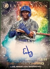 2022 Bowman Inception Primordial Prospects Auto #PPAEL Eddys Leonard Auto /99