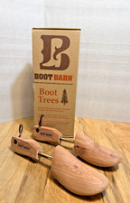 Boot Barn Western Cedar Wood Shoe Boot Trees Size Medium Burned Logo YS15533 EUC