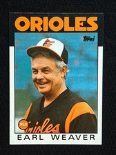 1986 Topps Baseball Card Set-Break #321 Earl Weaver NM-MINT