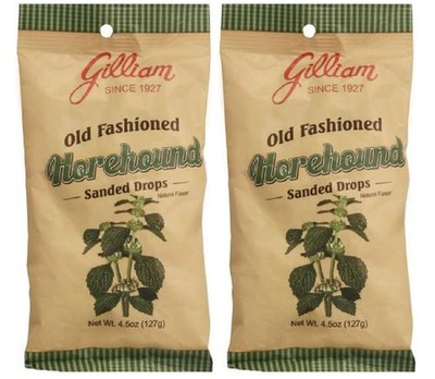 Gilliam Old Fashioned Candy Flavored Sanded Horehound Drops Pack of 2 (4.5 oz. B