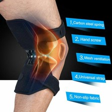 Power Knee Stabilizer Pads 1 Pair Compression Adjustable Support Pain Relief