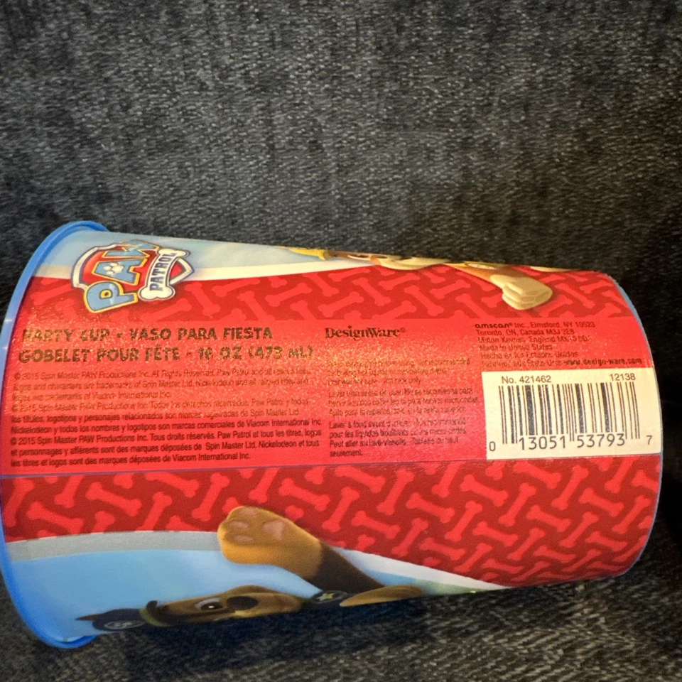2x Paw Patrol plástico 16oz. Vajilla taza fiesta reacondicionable ¡¡Nueva!!! Foto 3 de 4