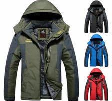 Chaqueta con capucha impermeable impermeable a prueba de viento cálida de invierno para hombre al aire libre más abrigo