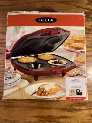 Bella Personal Pie Maker 4 Non-Stick Slots Pastry Cutter/ Dough Press Included