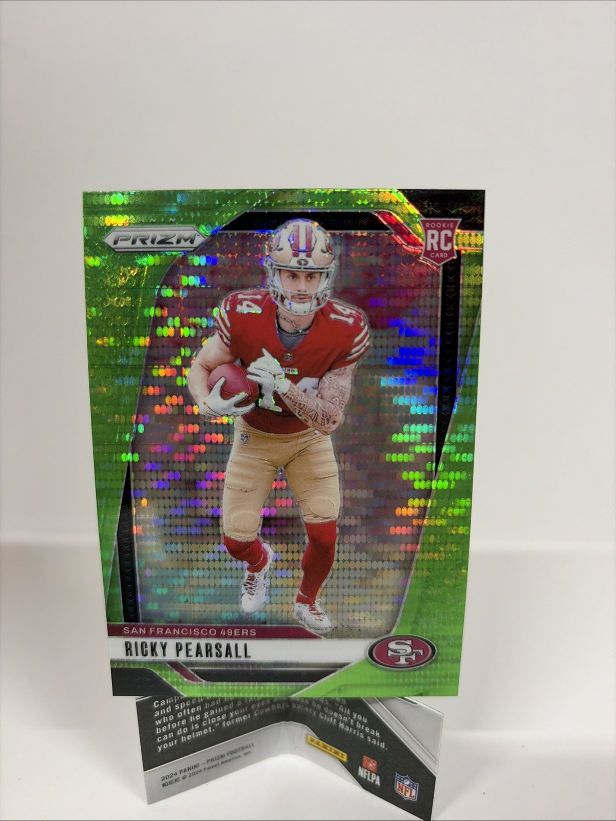 2024 Panini Prizm - Rookies Ricky Pearsall #383 Neon Green Pulsar Prizm (RC)