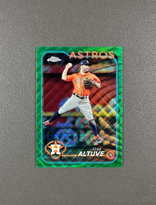 2024 Topps Chrome Jose Altuve /99 Green Wave Refractor #58 FXX