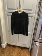 Calvin Klein Body Fit Knit Sweater Men's Large Long Sleeve Black Crew Neck NWT