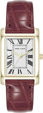 Anne Klein Classic Quartz Silver Dial Gold Women'sBrown Leather Strap Watch
