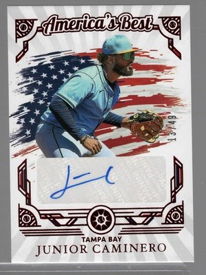 2025 Boys of Summer Junior Caminero Red AMERICA'S BEST Autograph /49