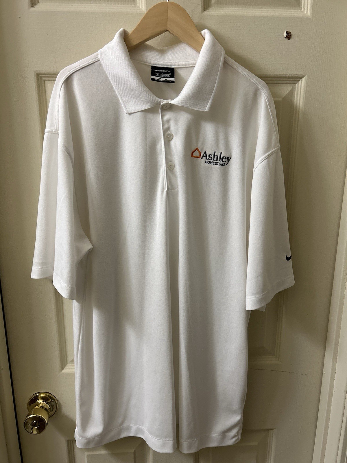 Men&rsquo;s Nike Golf Dri Fit Polo Ashley Home store White Large