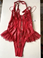 Ann Summers Exuberant Crotchless Teddy Body Bodysuit Red - Size M