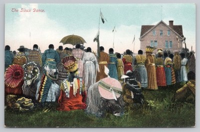 Postcard First Nations Native American The Sioux Dance Indian 641 Young & Mcleod