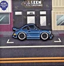 Leen Customs Blue Porsche 911 Sc Enamel Pin Loe Show Hre Wheels Whale Tail Le250