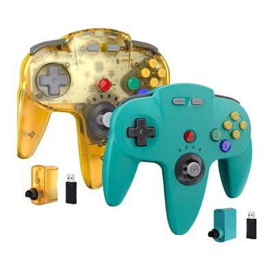 2 Pack Wireless N64 Rumblm Controller for Switch 1 & 2, N64 Windows PC MAC