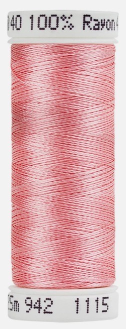 942-1115 LIGHT PINK  GUTERMANN SULKY 40wt  RAYON EMBROIDERY THREAD 250m