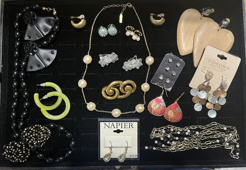Mixed lot of Jewelry Vintage to Now Costume Napier Multicolor Wear Resell Craft