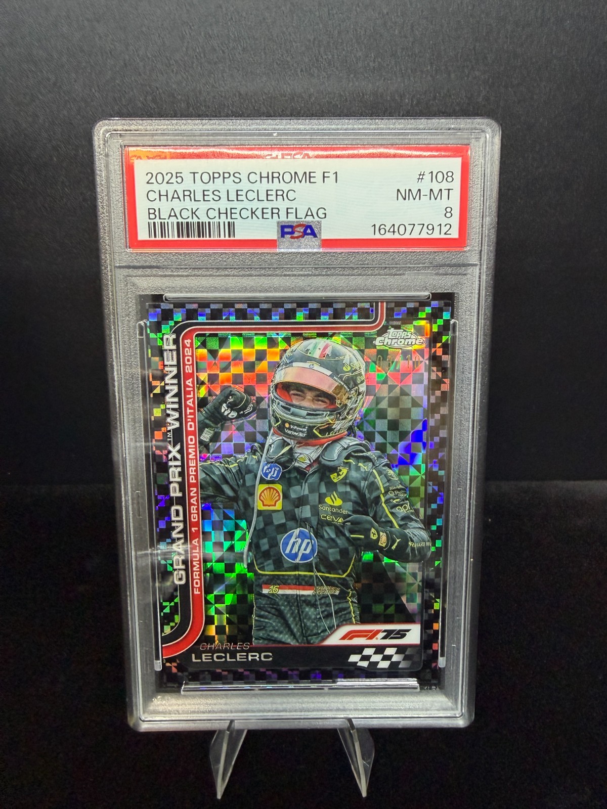 2025 Topps Chrome Formula 1 - Charles Leclerc #108 Black Checker 09/10 view 1