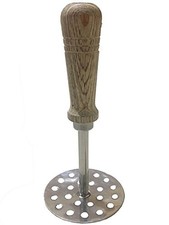 Potato Masher, Bean Masher, Pea Masher, Crusher, Ricer, Stainless Steel, Silv...