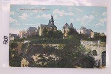 Luxembourg City View Postcard Bock Area c1910