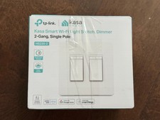 Kasa Smart Dimmer Switch 2-Gang HS220-2 Single Pole TP-Link Wi-Fi Light Switch
