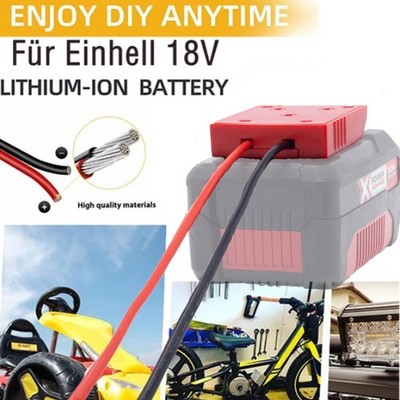 ABS Power Wheel Adapter Für Einhell 18V Stecker 14AWG Draht DIY RC Spielzeug DE
