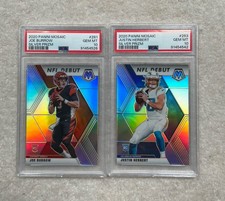 2020 Panini Mosaic Joe Burrow Silver Prizm Rookie Card PSA 10 (x5) All 5 Cards!!. rookie card picture