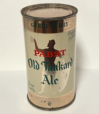 PABST OLD TANKARD ALE FLAT TOP BEER CAN Brewed MILWAUKEE WI Bottom-Opened