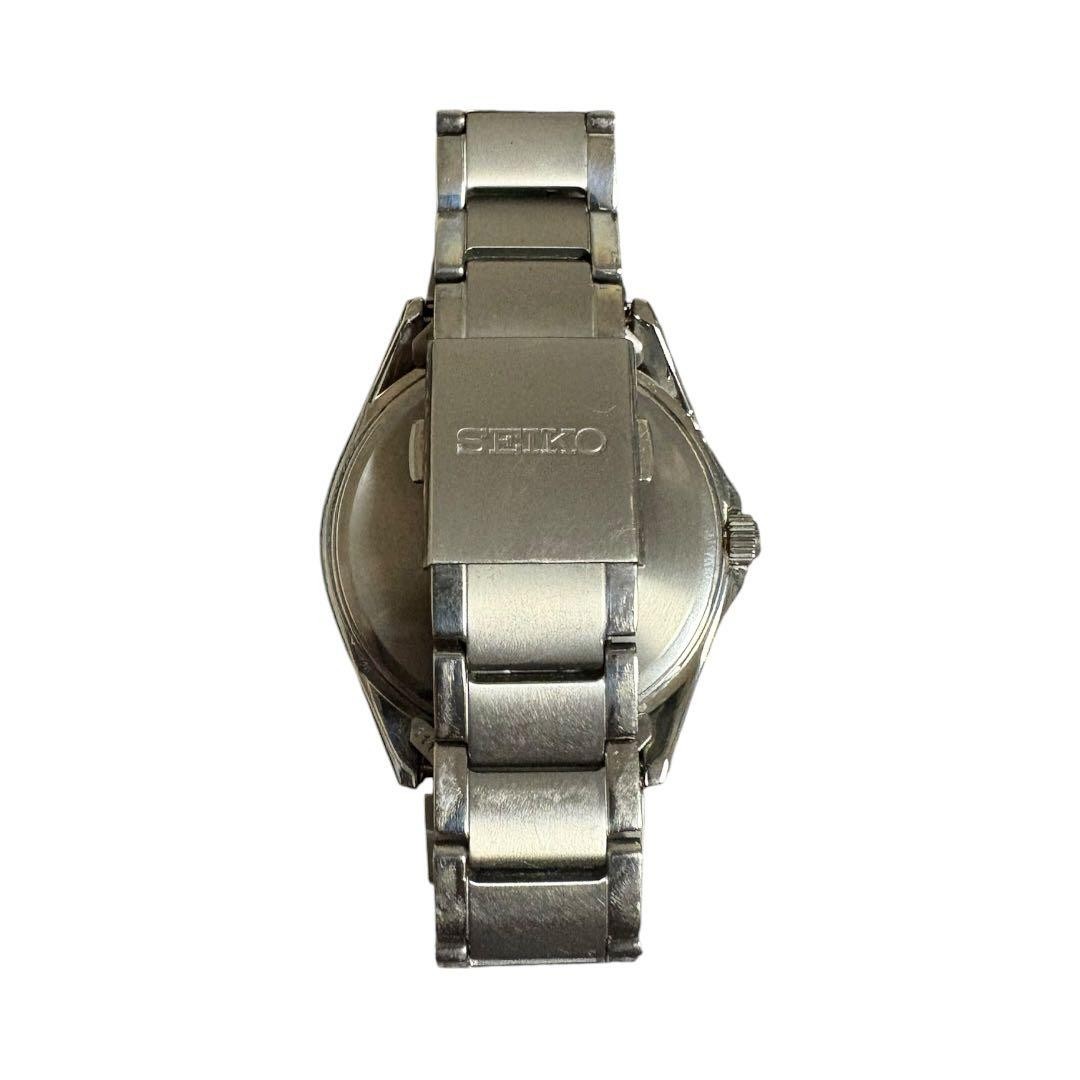SEIKO Men's Solar Radio Wave Watch Date Calendar Silver 7B75-0AA0 image 5