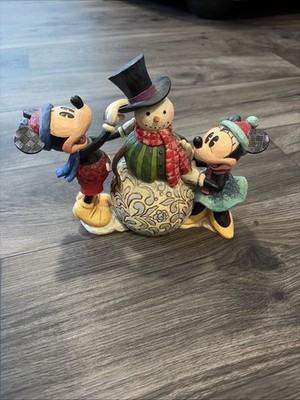 Jim Shore Disney Minnie Mouse Christmas Figurine Dressing Up For The Holidays
