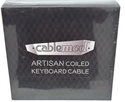 CableMod Artisan Coiled Keyboard Cable USB A to USB Type C 150cm Carbon Grey New
