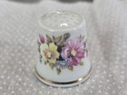 Vintage Porcelain Thimble Parbus W. Germany Floral Thumb size — photo 1